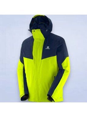 Salomon Icerocket Ski Jacket in Acid Lime/Night Sky -‎ Size Medium